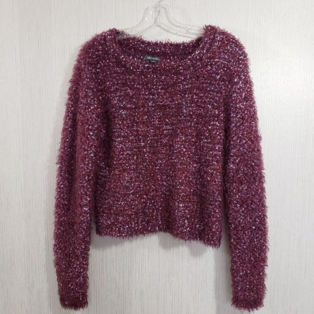 Wild Fable long sleeve fuzzy confetti knit sweater woman's‎ size large